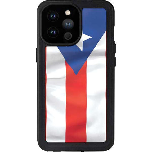 Puerto Rico Flag iPhone 14 Pro Max Waterproof Case